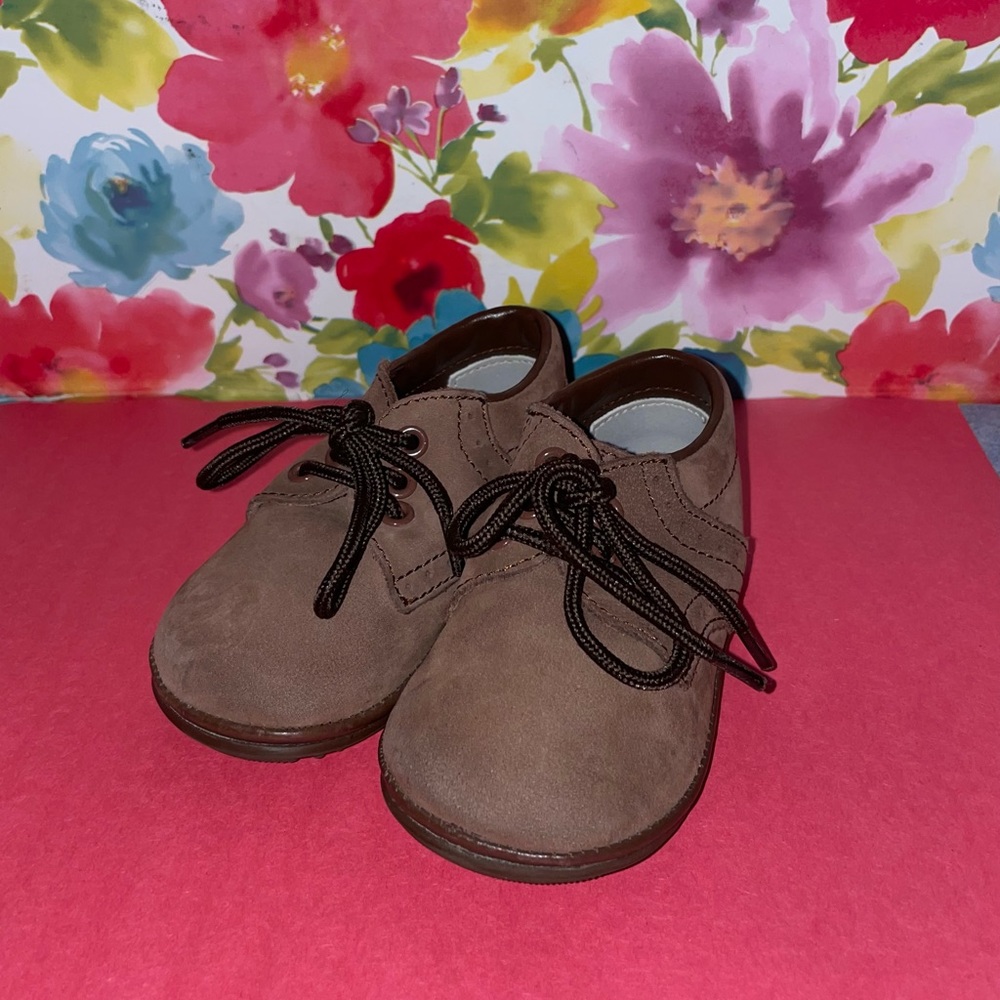 L’amour Angel Baby boy Leather brown shoes size 3